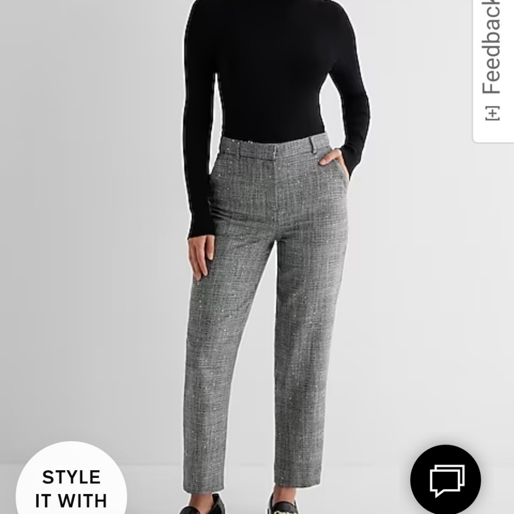 Express Gray Ankle Pants